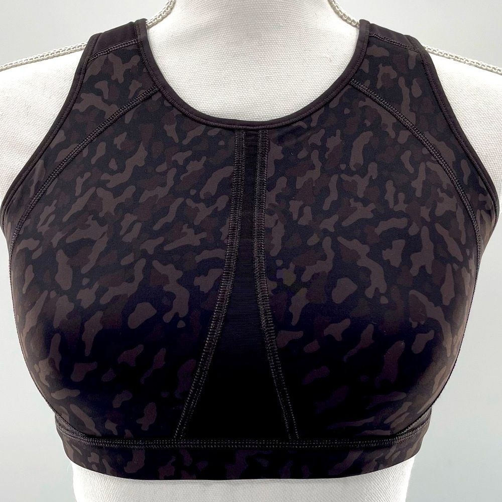 Syrokan Brown Camo High Impact Sports Bra 34C